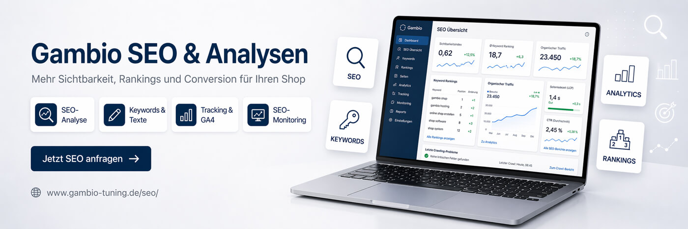 Gambio SEO und Analysen