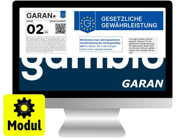 EU-GARAN & Gewährleistungslabel für Gambio (ab v5.0.2.0)