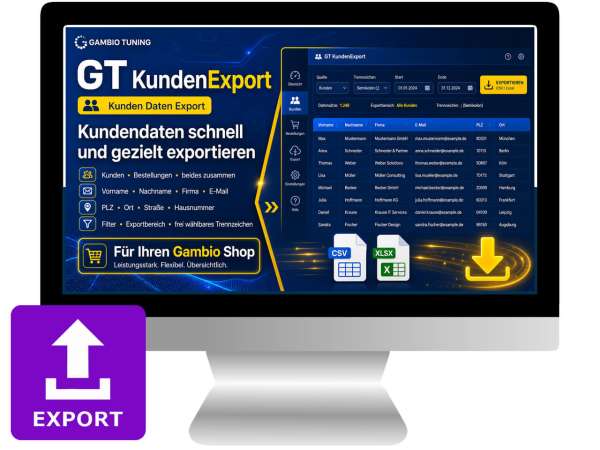 Export Modul Kunden Pro – Kundendaten gezielt exportieren