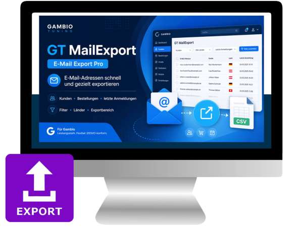 Export Modul Mail Pro – E-Mail-Adressen als CSV exportieren
