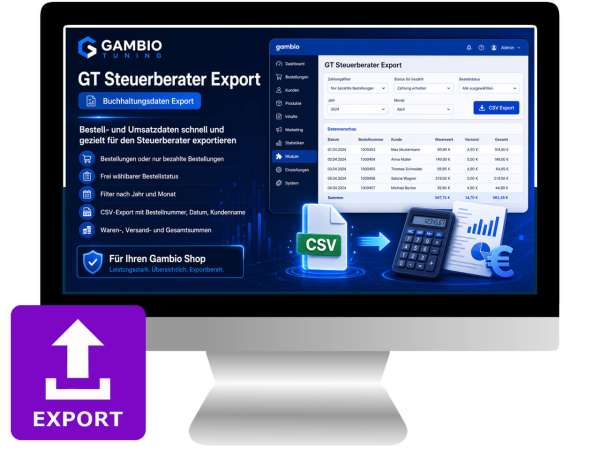 Export Modul Steuerberater – Bestellungen sauber exportieren