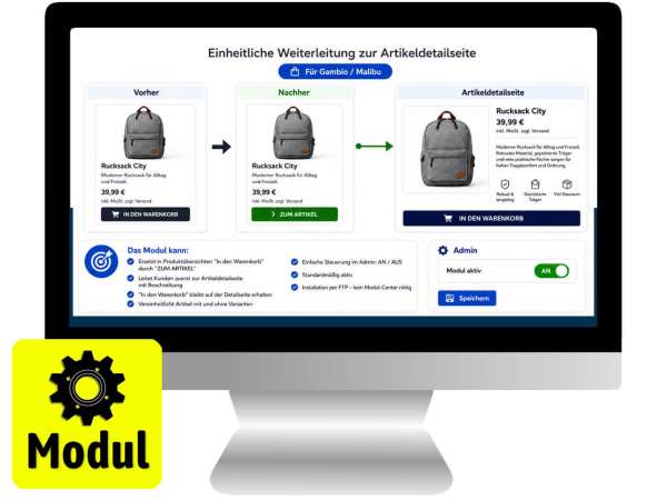 Zum Artikel | ersetzt Direktkauf Gambio in Produktlisten