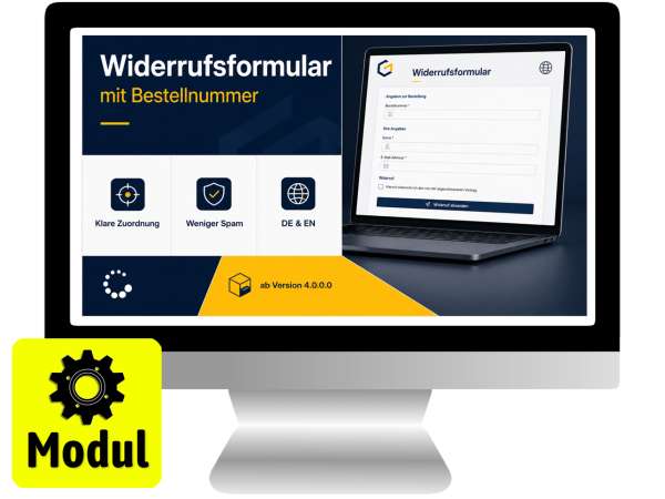 Gambio Widerruf Modul mit Widerrufbutton & Email Template