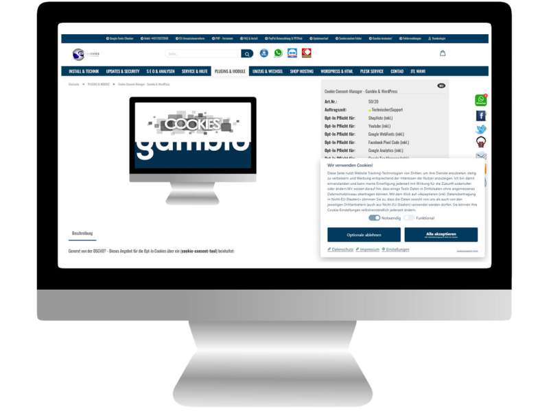 Umstellung | Cookie-Consent-Tool für Gambio