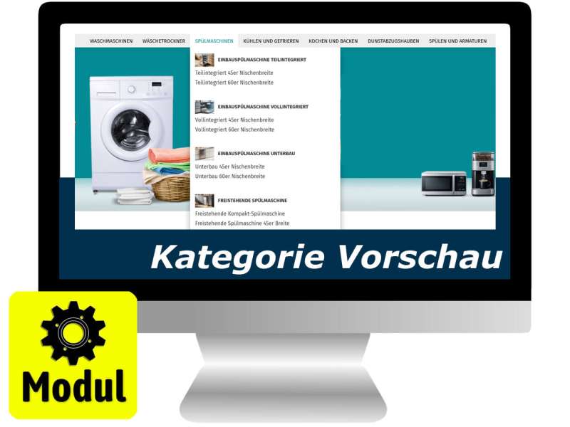 Kategorie Vorschau – kleine Kategoriebilder direkt im Menü