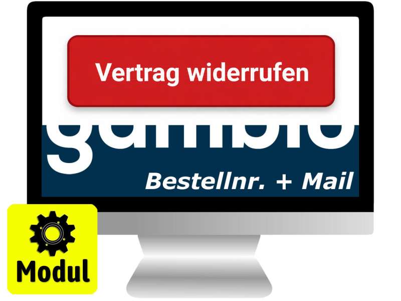 Gambio Widerruf Modul mit Widerrufbutton & Email Template